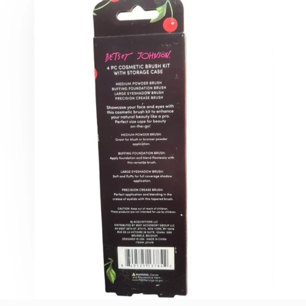 Betsey Johnson Cherry Cosmetic Brush Kit - Picture 4 of 8